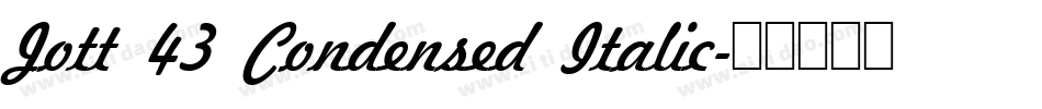 Jott 43 Condensed Italic字体转换